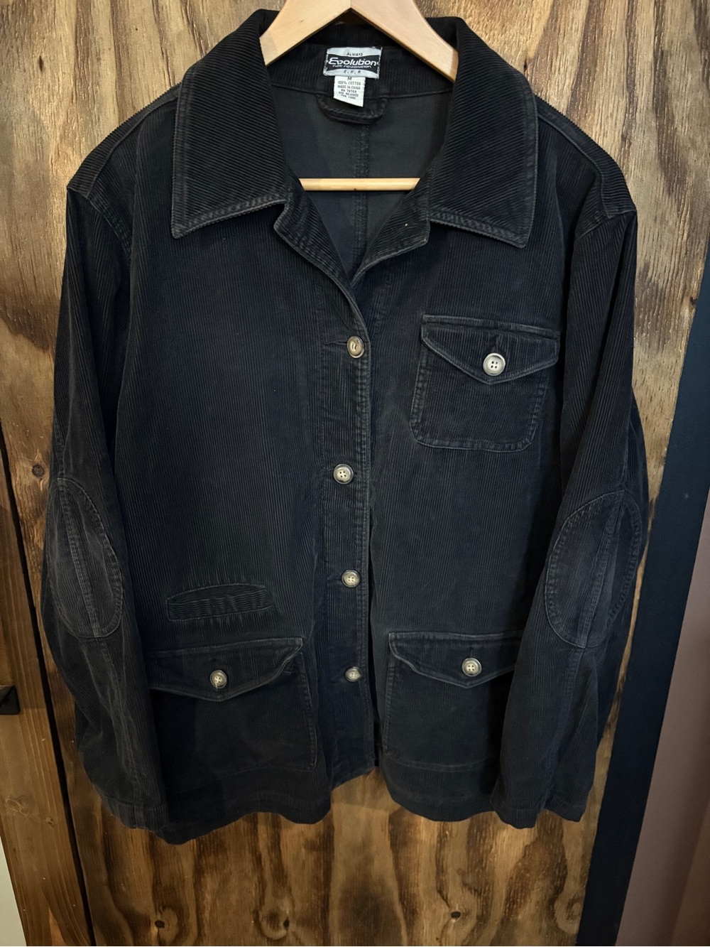 Always Black Corduroy Button-Front Jacket